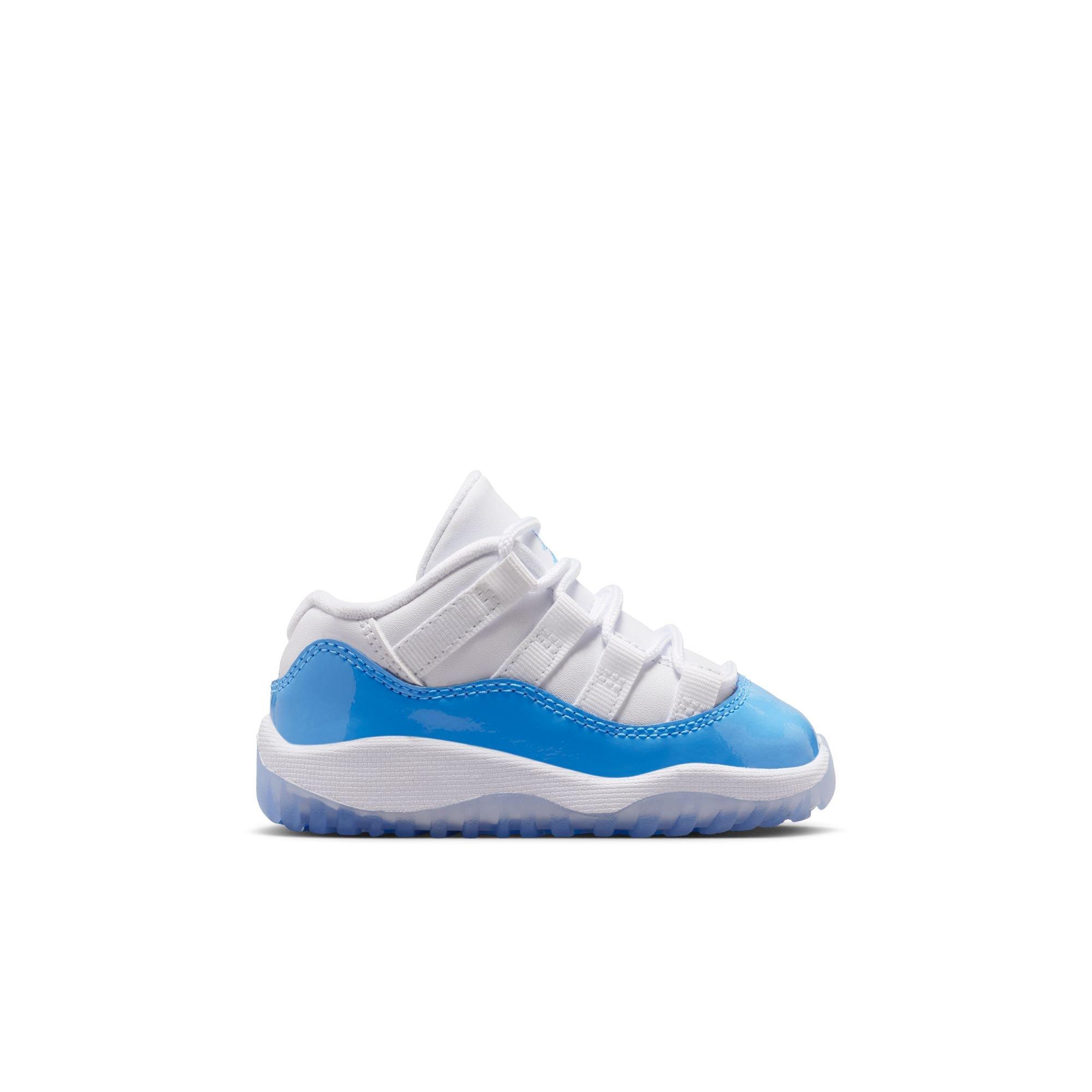 Jordan 11 Retro Low "White and University Blue" Toddler Kids' Shoe - WHITE/UNIVERSITY BLUE-BLACK